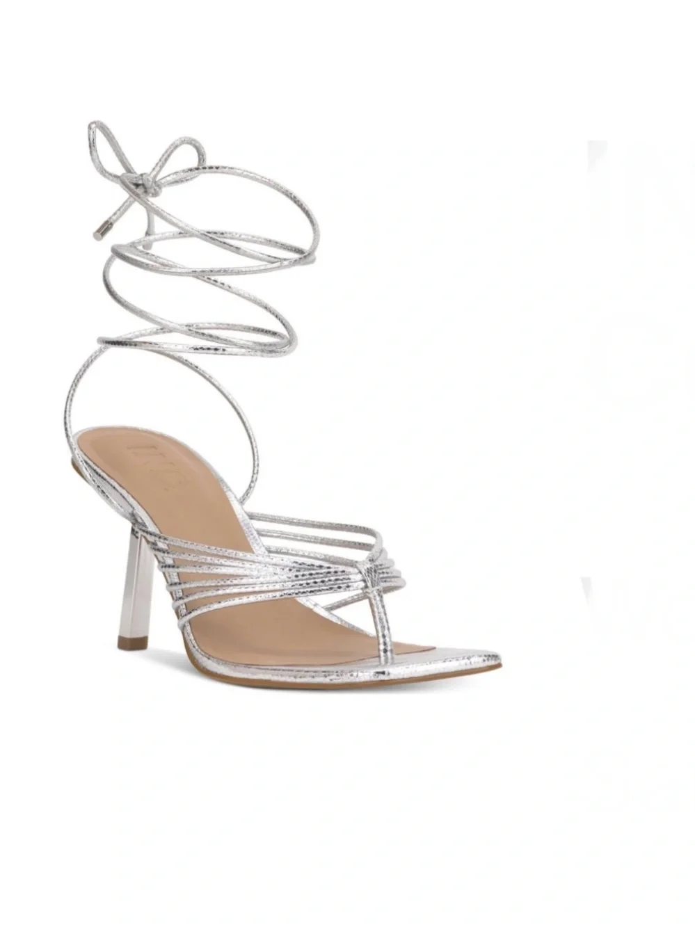 I.N.C. International Concepts Women's Sahla Ankle-Tie Sandals Silver Size 8.5 M